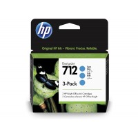 HP 3ED77A пакет 3 сини мастилени касети 712